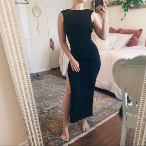 ASOS Sexy maxi dress with high slit & open back